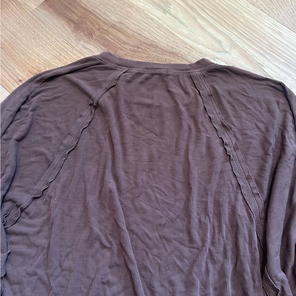 Sweet Romeo Brown Ribbed Long Sleeve - Size M - Picture 6 of 7